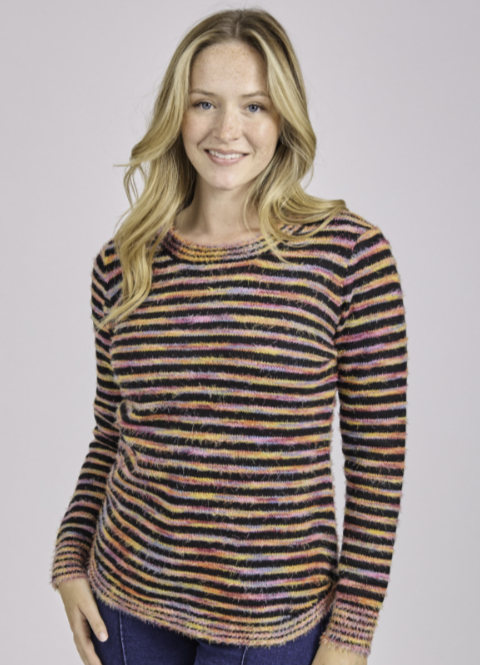 Mudflower Fluffy Stripe Jumper